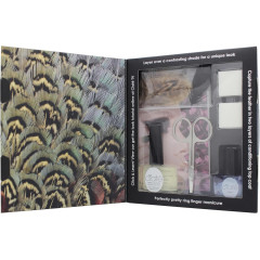 Ciate Feathered Manicure Ruffle My Feathers Confezione Regalo 5ml Smalto Chincilla + 13ml Speed Coat Pro + Forbicine + Lima a Blocco + Piume
