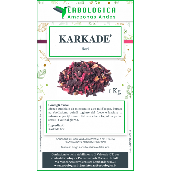 Karkadè fiori tisana 500 grammi Karkadè fiori tisana 500 grammi