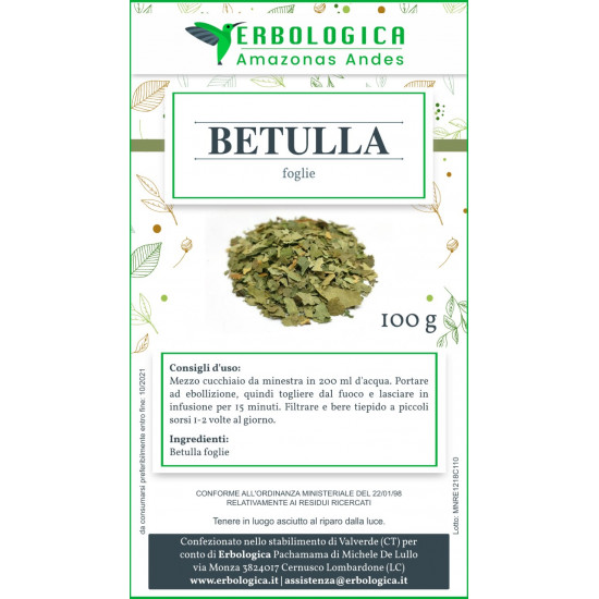 Tisana alla betulla 500 grammi Tisana alla betulla 500 grammi