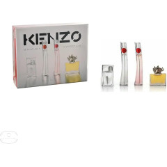 Kenzo Miniatures Gift Set 5ml Jungle Elephant EDP + 4ml Flower EDP + 4ml Flower by Kenzo Poppy Bouquet EDP + 5ml L'Eau Kenzo Pour Femme EDT