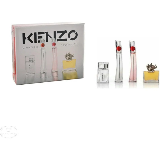 Kenzo Miniatures Gift Set 5ml Jungle Elephant EDP + 4ml Flower EDP + 4ml Flower by Kenzo Poppy Bouquet EDP + 5ml L'Eau Kenzo Pour Femme EDT Kenzo Miniatures Gift Set 5ml Jungle Elephant EDP + 4ml Flower EDP + 4ml Flower by Kenzo Poppy Bouquet EDP + 5ml L'Eau Kenzo Pour Femme EDT