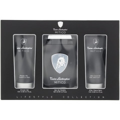 Lamborghini Mitico Gift Set 125ml EDT + 100ml Shower Gel + 100ml Aftershave Balm