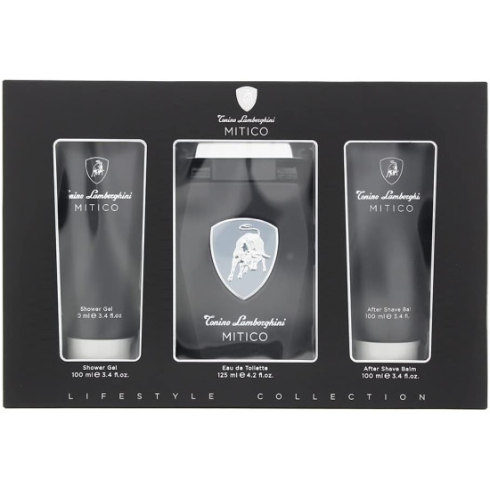 Lamborghini Mitico Gift Set 125ml EDT + 100ml Shower Gel + 100ml Aftershave Balm Lamborghini Mitico Gift Set 125ml EDT + 100ml Shower Gel + 100ml Aftershave Balm