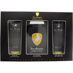Lamborghini Prestigio Gift Set 125ml EDT Spray + 100ml Shower Gel + 100ml Aftershave Balm