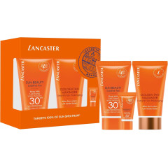 Lancaster Sun Beauty Gift Set 50ml Sun Beauty Body Milk SPF30 + 50ml After Sun Golden Maximiser + 3ml Sun Beauty Face Cream SPF30