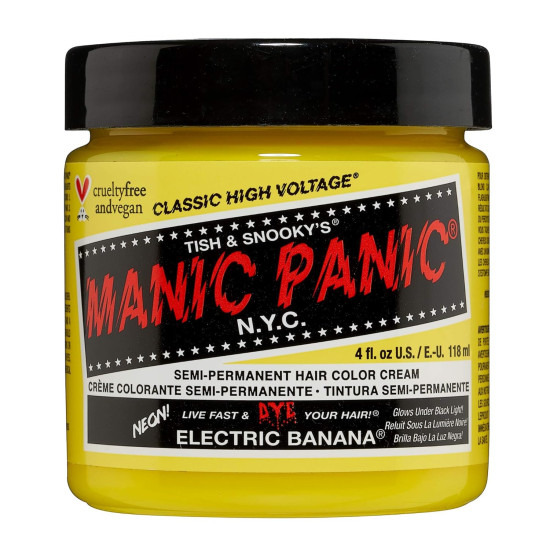 Manic Panic High Voltage Classic Semi-Permanent Hair Colour 118ml - Electric Banana Manic Panic High Voltage Classic Semi-Permanent Hair Colour 118ml - Electric Banana