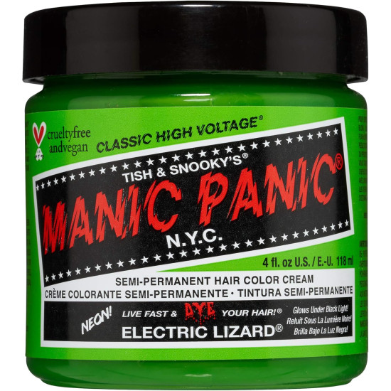 Manic Panic High Voltage Classic Semi-Permanent Hair Colour 118ml - Electric Lizard Manic Panic High Voltage Classic Semi-Permanent Hair Colour 118ml - Electric Lizard