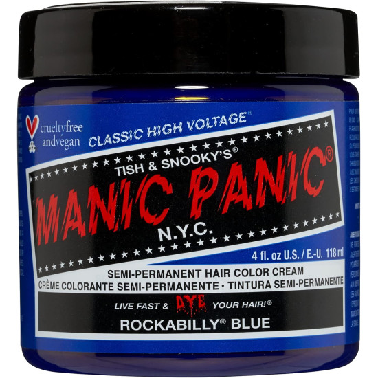Manic Panic High Voltage Classic Semi-Permanent Hair Colour 118ml - Rockabilly Blue Manic Panic High Voltage Classic Semi-Permanent Hair Colour 118ml - Rockabilly Blue