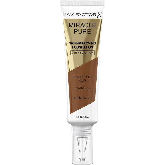 Max Factor Miracle Pure Skin-Improving Foundation SPF30 30m - 100 Cocoa