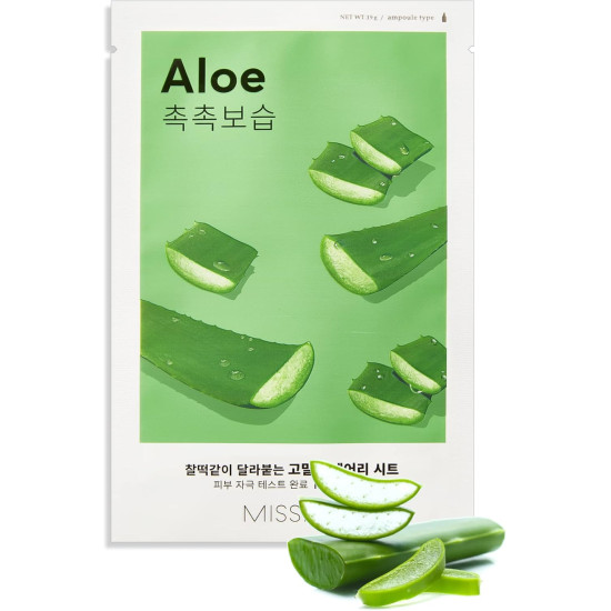 Missha Airy Fit Sheet Mask 19g - Aloe Missha Airy Fit Sheet Mask 19g - Aloe