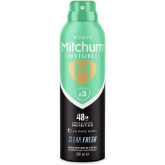 Mitchum Women Invisible 48HR Clear Fresh Antiperspirant & Deodorant Spray 200ml