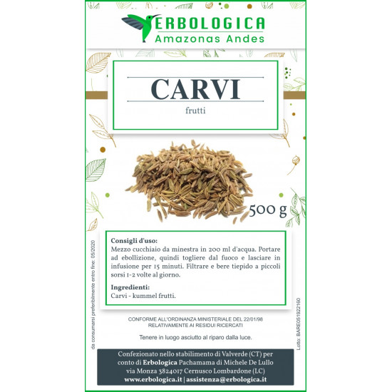 Carvi semi da 500 grammi Carvi semi da 500 grammi