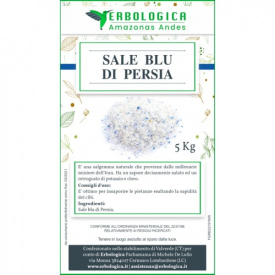 Sale blu, sacco da 5 kg, sale raro per gourmet Sale blu, sacco da 5 kg, sale raro per gourmet
