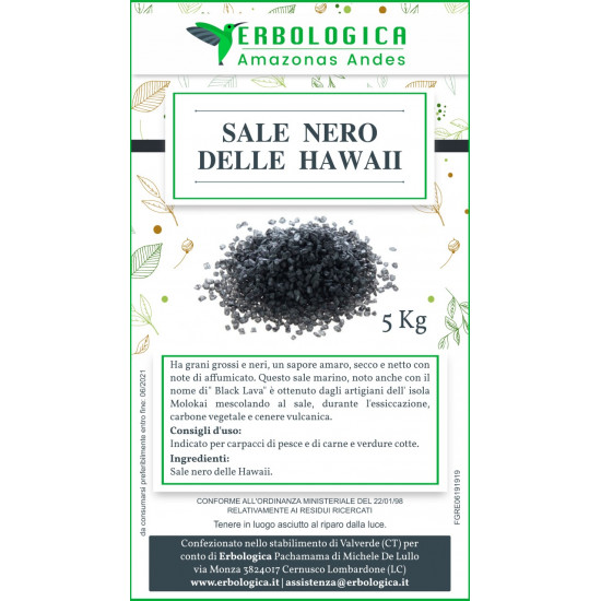 Sale nero delle Hawaii sacco da 5 kg Sale nero delle Hawaii sacco da 5 kg