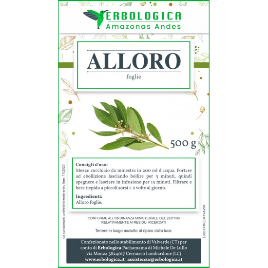 Alloro foglie taglio tisana 500 grammi Alloro foglie taglio tisana 500 grammi