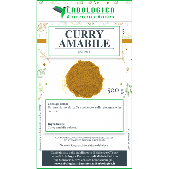 Curry amabile tisana 500 grammi Curry amabile tisana 500 grammi