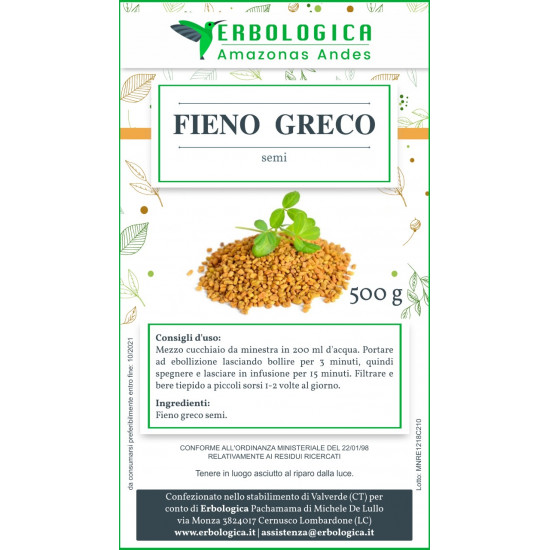 Fieno greco semi 500 grammi Fieno greco semi 500 grammi