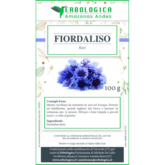 Fiordaliso fiori taglio tisana 500 grammi Fiordaliso fiori taglio tisana 500 grammi