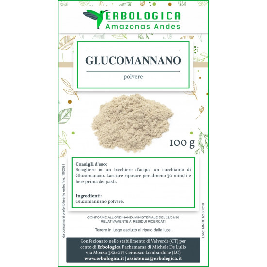 Glucomannano radice polvere 500 grammi Glucomannano radice polvere 500 grammi