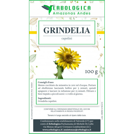 Grindelia capolini tisana 500 grammi Grindelia capolini tisana 500 grammi