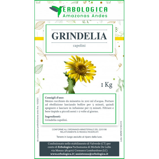 Grindelia capolini tisana 500 grammi Grindelia capolini tisana 500 grammi