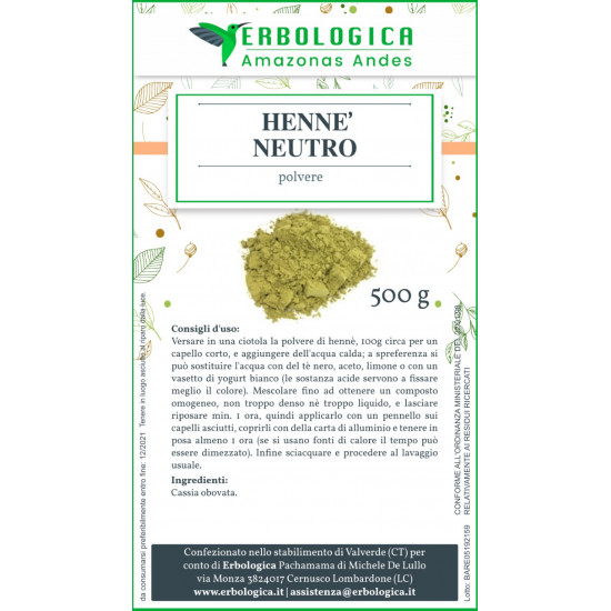 Henne' neutro 500 grammi, rimedio naturale per capelli sfibrati. Henne' neutro 500 grammi, rimedio naturale per capelli sfibrati.