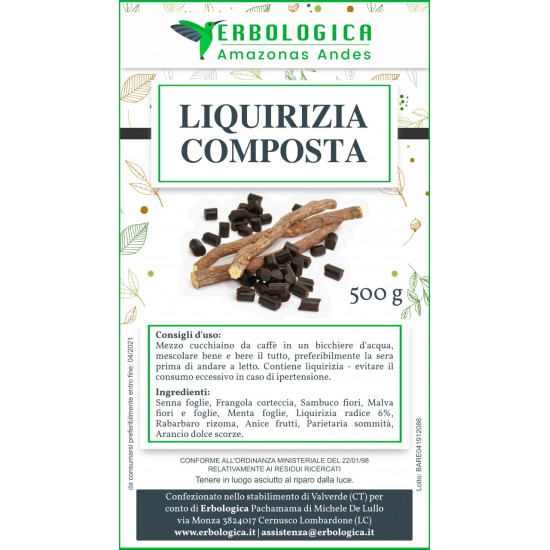 Liquirizia polvere composta 500 grammi Liquirizia polvere composta 500 grammi