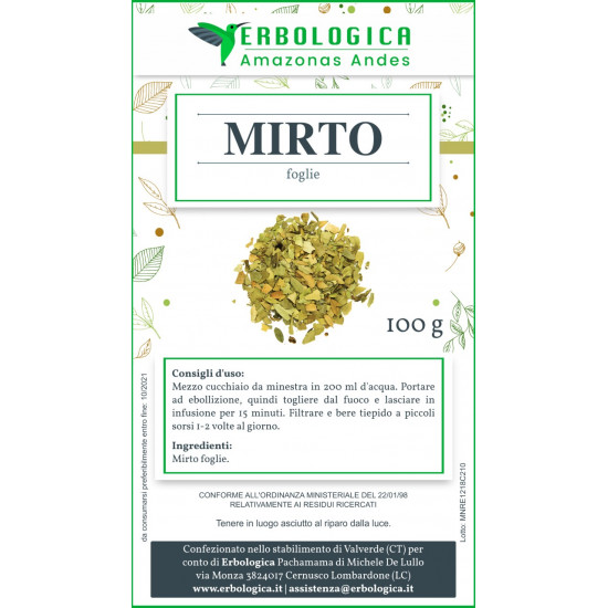 Mirto foglie taglio tisana 500 grammi Mirto foglie taglio tisana 500 grammi