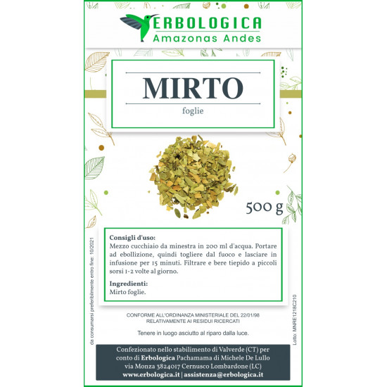 Mirto foglie taglio tisana 500 grammi Mirto foglie taglio tisana 500 grammi