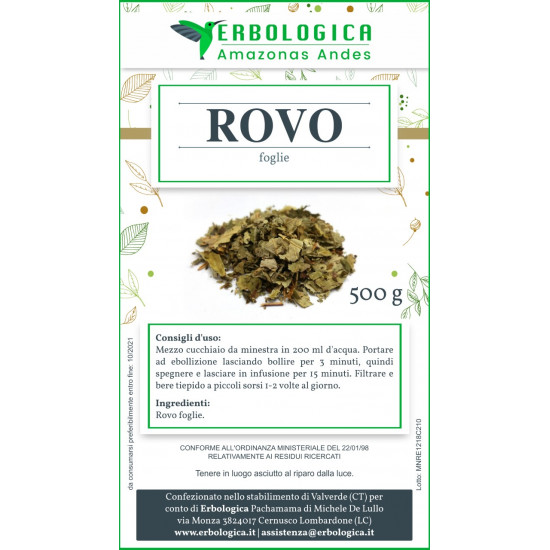 Rovo foglie taglio tisana 500 grammi Rovo foglie taglio tisana 500 grammi