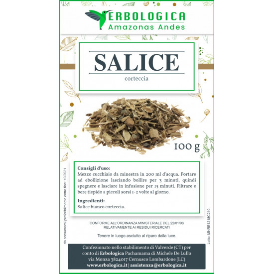 Salice bianco corteccia tisana 500 grammi Salice bianco corteccia tisana 500 grammi