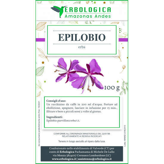 Epilobio parviflora tisana 100 grammi Epilobio parviflora tisana 100 grammi