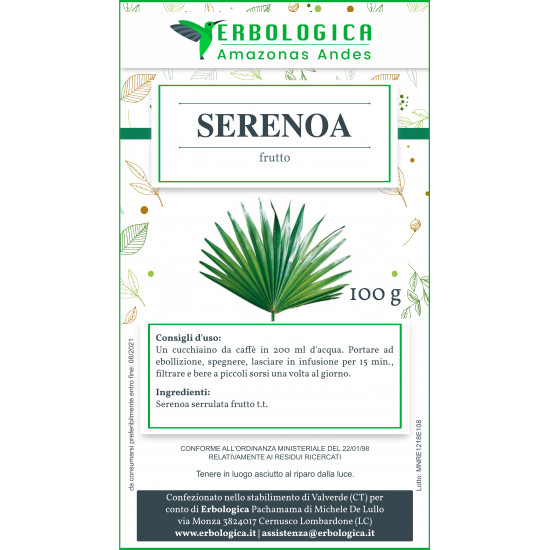 Serenoa frutti taglio tisana 500 grammi Serenoa frutti taglio tisana 500 grammi