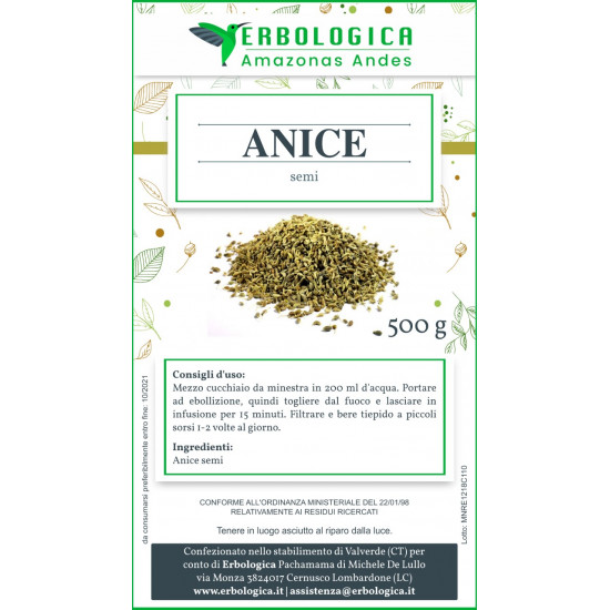 Anice semi 500 grammi Anice semi 500 grammi