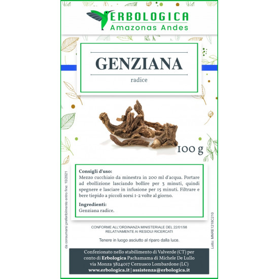 Genziana radice tisana 500 grammi Genziana radice tisana 500 grammi