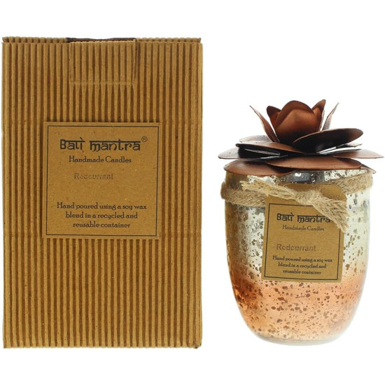 Bali Mantra Camellia Glass Copper Candle 500g - Redcurrant Bali Mantra Camellia Glass Copper Candle 500g - Redcurrant