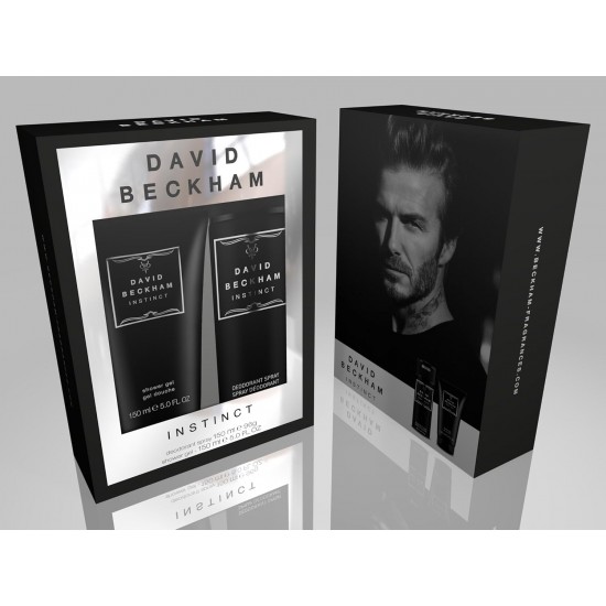 David Beckham Instinct Confezione Regalo 150ml Deodorante Spray + 150ml Shampoo & Bagnoschiuma