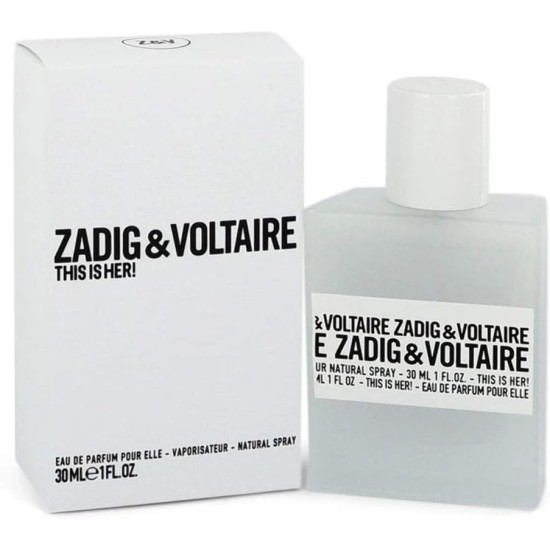 Zadig & Voltaire This is Her Eau de Parfum 30ml Spray Zadig & Voltaire This is Her Eau de Parfum 30ml Spray