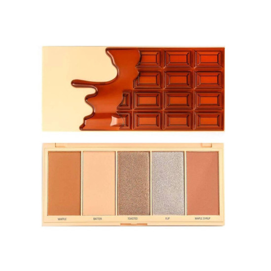 Makeup Revolution I Heart Revolution Waffle Chocolate Face Palette 18g