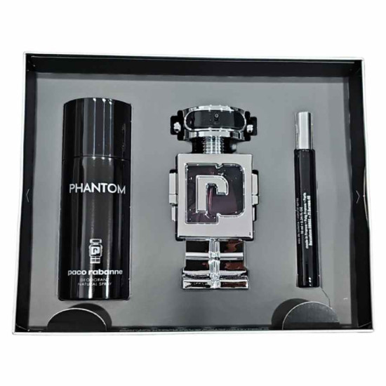 Paco Rabanne Phantom Gift Set 100ml EDT + 10ml EDT + 150ml Deodorant Spray Paco Rabanne Phantom Gift Set 100ml EDT + 10ml EDT + 150ml Deodorant Spray