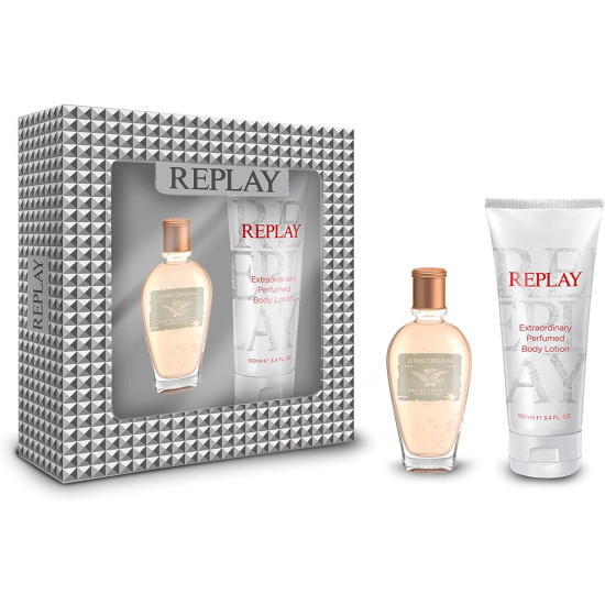 Replay Jeans Original for Her Set Regalo 20ml EDT Spray + 100ml Lozione Corpo Replay Jeans Original for Her Set Regalo 20ml EDT Spray + 100ml Lozione Corpo