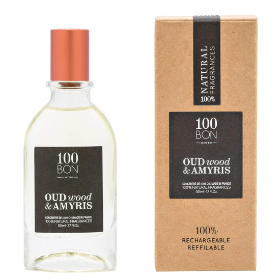 100BON Oud Wood & Amyris Eau de Parfum Concentrate Ricaricabile 50ml Spray