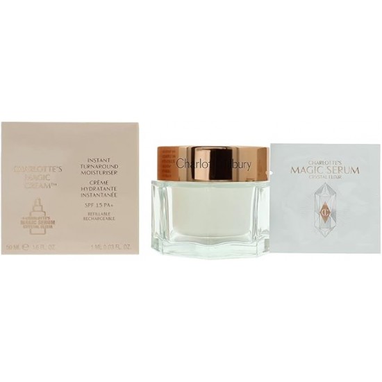 Charlotte Tilbury Charlotte's Magic Cream 50ml + 1ml Magic Serum Crystal Elixir