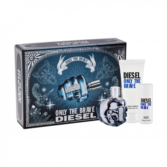 Diesel Only The Brave Set Regalo 75ml EDT + 100ml Gel Doccia + 50ml Gel Doccia