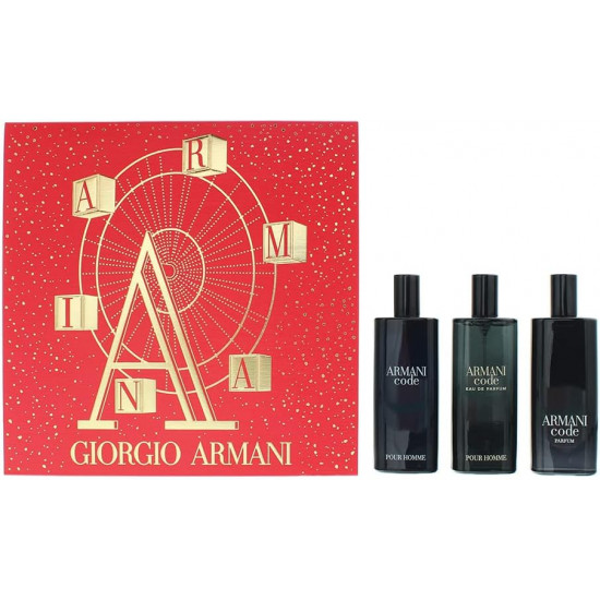 Giorgio Armani Code Gift Set 15ml Code EDT + 15ml Code EDP + 15ml Code Parfum