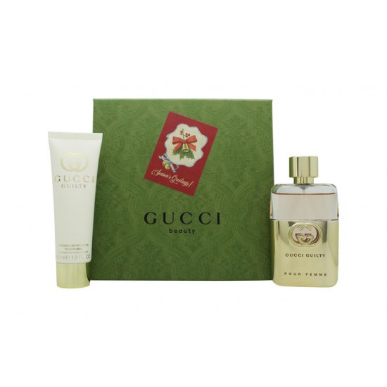 Gucci Guilty Pour Femme Gift Set 50ml EDP + 50ml Body Lotion - Christmas Edition