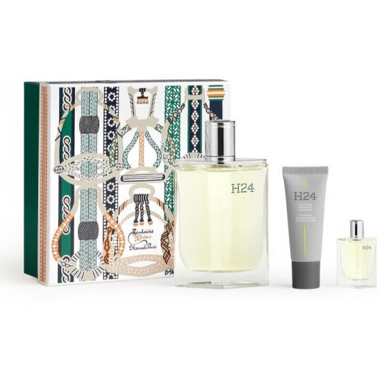 Hermès H24 Gift Set 100ml EDT + 5ml EDT + 20ml Hydrating & Energizing Face Moisturizer