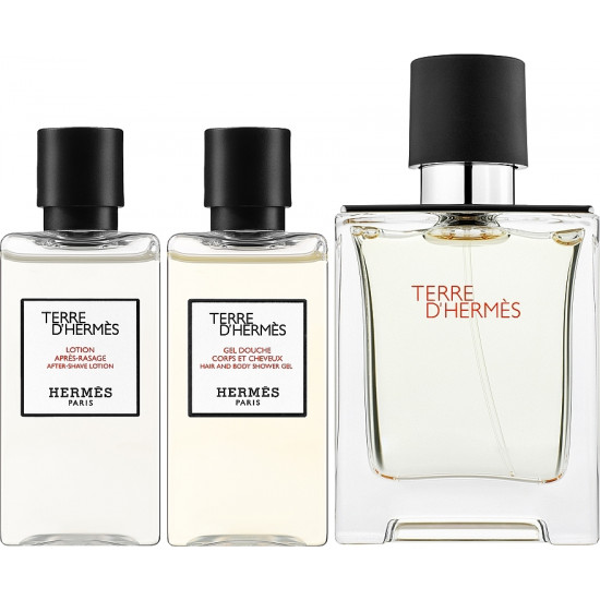 Hermès Terre d'Hermès Set Regalo 50ml EDT + 40ml Gel Doccia + 40ml Aftershave Lotion