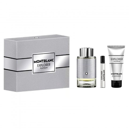 Mont Blanc Explorer Platinum Gift Set 100ml EDP + 100ml Shower Gel + 7.5ml EDP