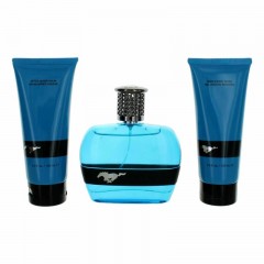 Mustang Blue Gift Set 100ml EDT + 100ml Aftershave Balm + 100ml Hair & Body Wash